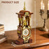 ONITUOFO Set 8+(879PCS) Retro Clock Building for Adults, Vintage Pendulum Model with Rotating Gears, Mechanical