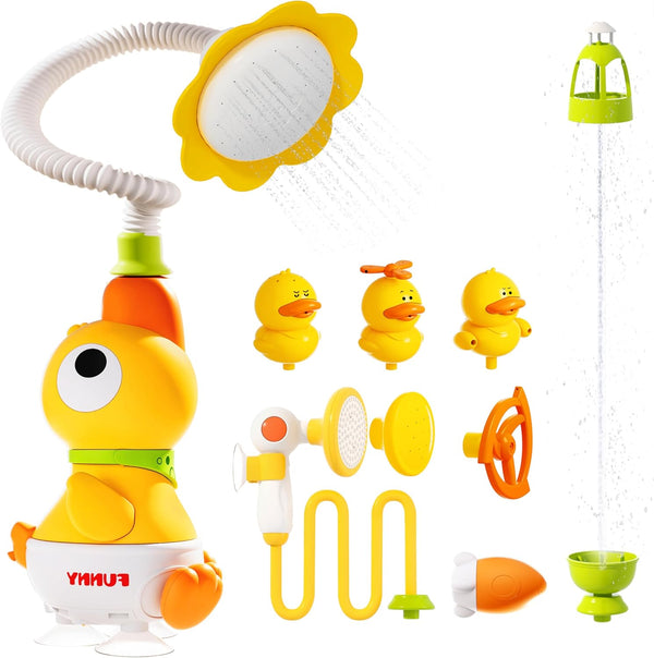 FIRRLUCO Baby Bath Toys, Baby Bath Shower Head for Bathtub with 4 Adjustable