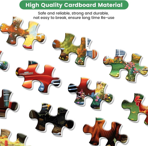 300 Pieces Jigsaw Puzzle for Adults, Country Life Puzzle, Agricultural Life and Rural Beauty, 20.5 x 15 in