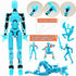 masijssa 13 T13 3D Set Dummy 13 Titan Action Figures (Grow in The Dark Blue) Action Figure Already Assembled Robot Nova