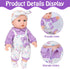 12" Backpack Carrier,12 Inch 3+ UZIDBTO Baby Doll with Flower Pattern Realistic Baby Dolls with Clothes and Accessories