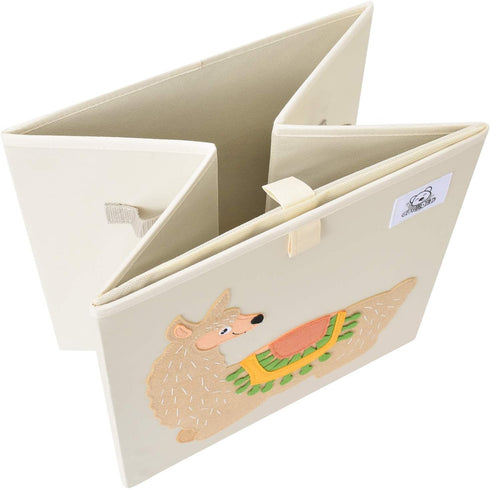 CLCROBD Foldable Animal Cube Storage Bins, Fabric Toy Box/Chest/Organizer for Toddler/Kids Nursery, 13 inch (Bear)
