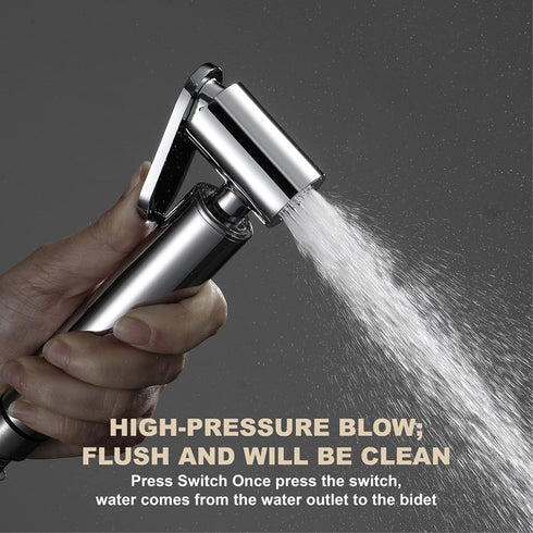 RWYRBNSL HandheldSprayer Brass Chrome Baby Cloth Diaper Sprayer Portable Hand Held ToiletSprayer Head, for Feminine