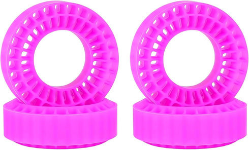 1.0 Silicone Tire Inserts for RC TRX4M SCX24 FCX24 Ax24 1/18 1/24 Crawler Wheels Foam Fill Kit, OD 58-63mm (Pink)