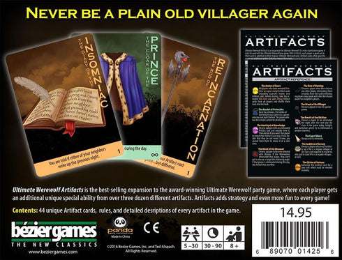 Bezier Games Ultimate Werewolf Artifacts, Expansion for Party Game, Social Deduction for Teens and Adults