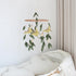Goukurlsma Forest Crib Mobile for Girls Boys, Yellow Butterfly & Green Leaves Baby Mobile for Crib, Butterfly Mobile