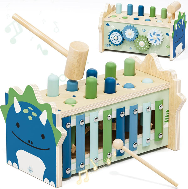 Lehoo Castle Baby Montessori Toys for 1 2 Year Old, Wooden Hammering