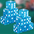 12 19 mm D6 6 Pcs Casino Dice Acrylic Light Blue Translucent Dice Sided with Square w/Rounded Edge for Casino Craps
