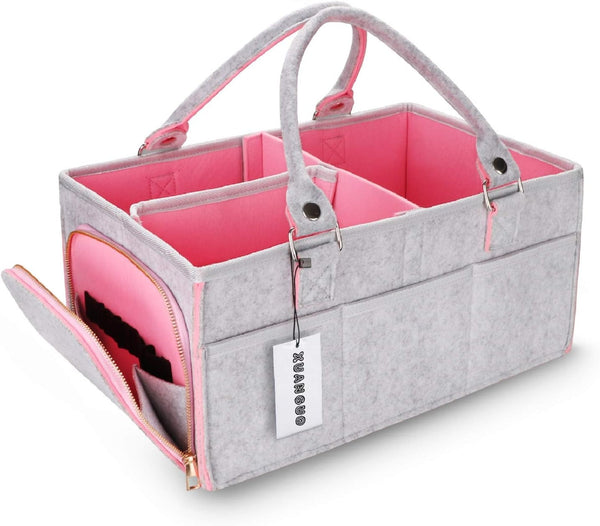 Baby Diaper Caddy Organizer for Girl Boy Large Nursery Storage Bin Basket