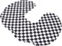ZJchao Black Print Baby Nursing Pillow Cover U Shaped Washable Breatfeeding Slipcover for Moms (Black and White