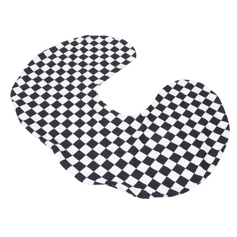 U-Shaped Nursing Pillow Cover - Black and White Checkered, Soft & Washable