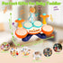 Set 1-3, Set 1 2 3 Toddler Drum for Toddlers Upgraded Baby Drum with Microphone, Adjustable Cymbals & Stable Base, Soft