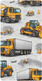 CZXW Construction Vehicles Crib Sheets Fitted 52" x 28" Natural Cotton Soft &