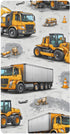 CZXW Construction Vehicles Crib Sheets Fitted 52" x 28" Natural Cotton Soft &