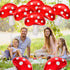 7 31 21 Inch Pcs Cute Mushroom Balloons - x Large Mushroom Aluminum Foil Balloons, Easy to Inflate, Fun Mushroom