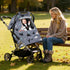 2 Car Seat Cover Baby, Carseat Covers Baby with Layers Breathable Zipper Windows, Windproof Infant Car Seat Cover