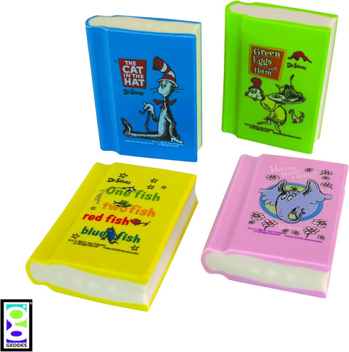 Raymond Geddes 69689 Dr Seuss Book Erasers - Pack of 48 for Kids