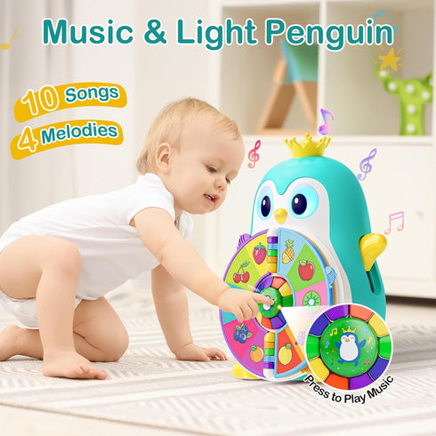 1 1-3 5 1st 12-18 Musical Penguin Learning Toys for Year Old Boy Gifts, Educational Baby Toys for Year with Themes