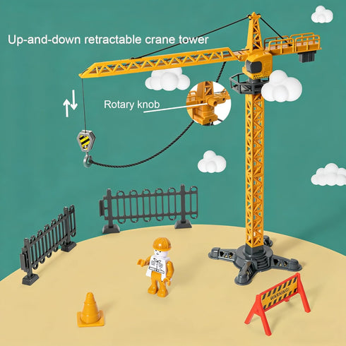Set Forklift,Bulldozer,Dump Kids Construction Truck Toys Excavator, Trucks,Cement Truck,Road Roller, Alloy Construction