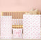 HunnmingRe Baby Pink Bow Crib Bedding Set 3 Pcs Crib Set Baby Blanket,