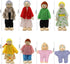 Lovely Happy Dollhouse Dolls Family Set - 8 Wooden Figures for Children House Pretend Gift