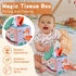 Montessori Toys for Babies 6-12 Months - 3 in 1 Play Kit with Spinning Drum, Tissue Box Toy, and Peekaboo Puzzle