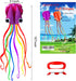 Hengda Kite Software Octopus Flyer Kite with Long Colorful Tail for Kids and Adults, Easy to Fly