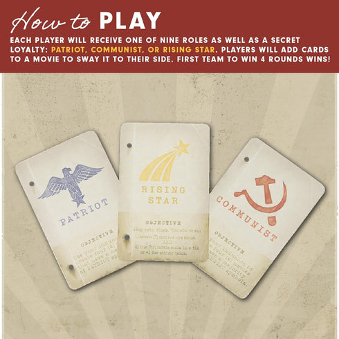 Hollywood 1947 Board Game Deluxe Version - A Movie Making Game for Friends and Family, Ages 14 and Up