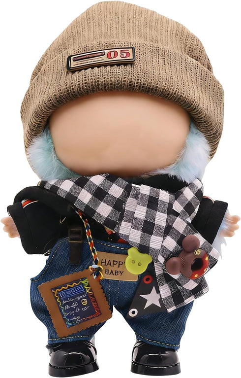 15 17cm Clothes for Labubu, Doll Outfit Accessories Designed for & Labubu (Retro Street)