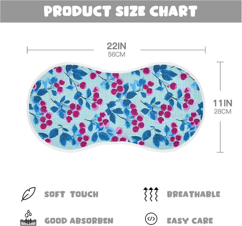 decor gift 4 Pack 22x11in Cotton Muslin Burp Cloths Large Good Absorbent? Funny Berry Blue Magenta spit up Rags