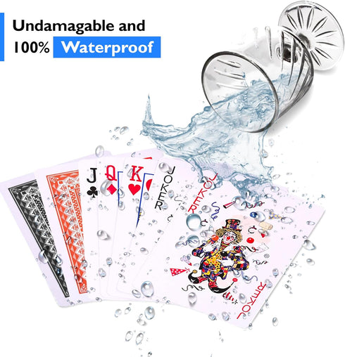 Olives 1 Playing Cards - 2 Pack of Waterproof Standard Poker Cards, Large Premium Joker Cards