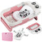LAUJIA Pink Foldable Baby Bathtub with Cushion & Kneeling Pad, Large Infant Bath