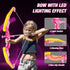 2 Pack Bow and Arrow for Kids, LED Light Up Archery Set with 24 Suction Cup Arrows and 2 Quivers for Indoor Outdoor