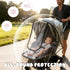 MOASIOP EVA Stroller Rain Cover, No-Zip Waterproof Stroller Cover - Food Grade Material, Breathable Baby Travel Weather