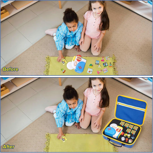MGZNMTY Storage Case for Little Tikes Story Dream Machine Books, Blue Travel Box for Kids Toddler Toys Gifts