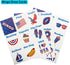 32 Set, 4th Iconikal Player Bingo Game Patriotic, American Flag, America Map, Independence Day, of July Games