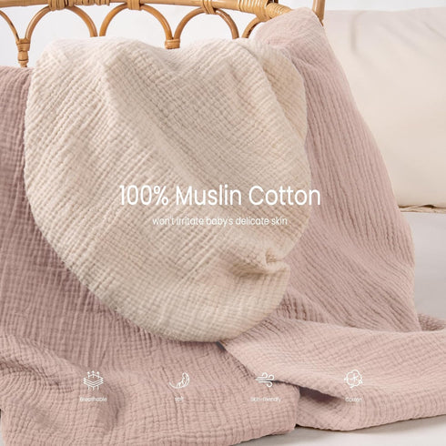 Lulumoon Muslin Changing Pad Cover - Soft Sheets for Baby Diapering