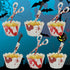 Halloween Cupcake Toppers & Wrappers, Horror Cake Decoration, Bloodstain Cake Knife, 12 Sets (24pcs)
