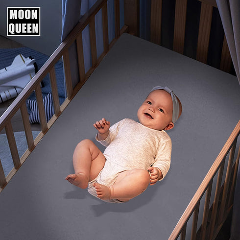 2-Pack Set 28 52 8in, MOONQUEEN Baby Fitted Crib Sheets - Soft Breathable Microfiber Toddler Nursery Sheet for Boys