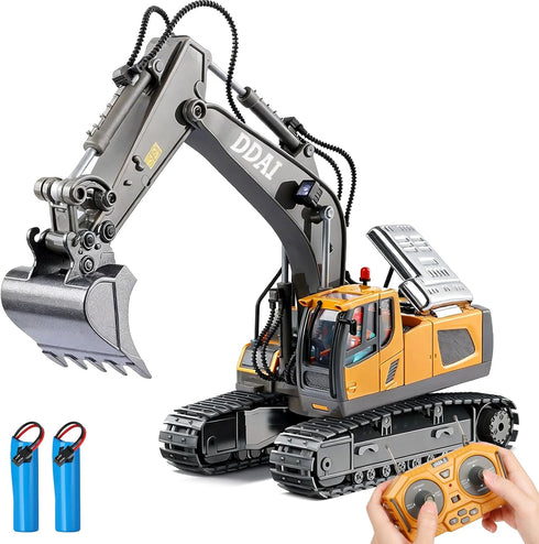 DDAI Remote Control Excavator Toys for Boys 8-12 Kids Best Gift Ideas