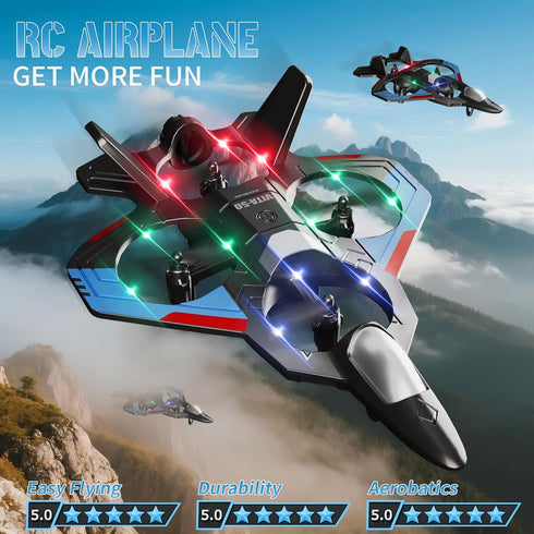 Tubokoro 8-12 12-16, 360 RC Planes for Kids Adults, Foam Remote Control Airplane Jet Helicopter Drone Toys for Kids