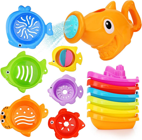 Baby Bath Toys for Kids Ages 1-3,13 Pcs Bathtub Toys for Babies