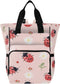 PaChyLuu Lady Bugs on Pink Diaper Bag Backpack Waterproof Travel Baby Bag with