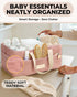 Baby Diaper Caddy Organizer with Portable Changing Mat - Teddy Fleece Diaper Organizer for Changing Table - Basket
