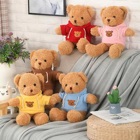 Teddy Bear Stuffed Animal, Soft Cuddly Plush Bear, Gifts for Kids Baby Toddlers on Baby Shower, Valentine's Day (Red,