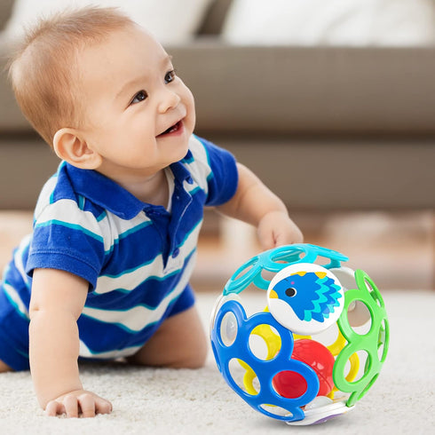 6-12 Months Infant Easy Grip Rattle Ball Toys, Sensory Balls for Newborns to Practice Hand Grip Skills