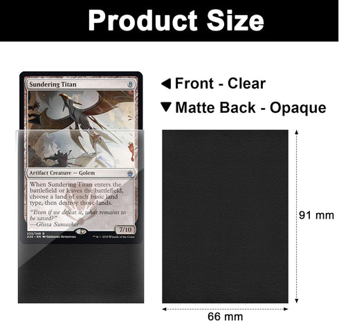 Blue MTG Card Sleeves 200 Pack, Standard Sturdy Sleeves, Matte Back Finish, Protect Trading Cards
