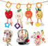 OR OR TU Baby Toys for 3 6 9 12 Months, Hanging Fruit Rattles, Infant Newborn Stroller Mobile Toys, Plush Wind Chime
