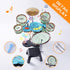 Soft Microphone for MP3 Music Player - Children's Educational Instrument Toy Set, Rock Jazz Drum Set, Green Music Toy