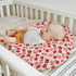 Red and Pink Flowers Baby Nursing Pillow Covers for Boy Girl Preppy Floral Lovers Nursery Pillowcase for Breastfeeding
